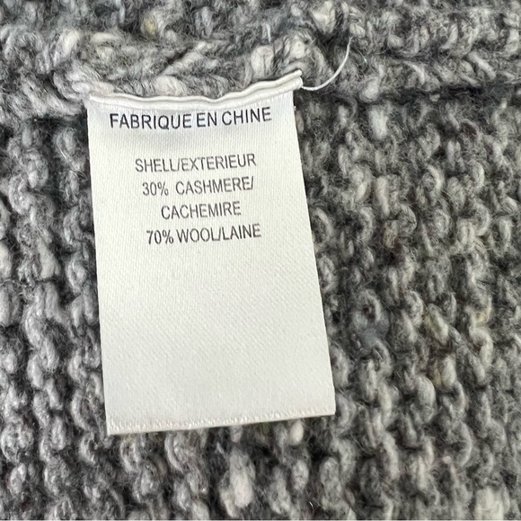 Theory Gray Jake Granito Wool Cashmere Knit Cardigan P/TP Open Front - Picture 9 of 14